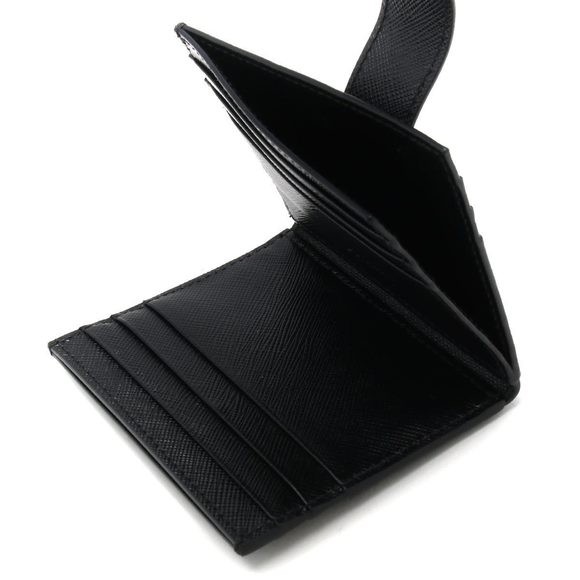 Prada Card Case Saffiano Black QME - Picture 2 of 5